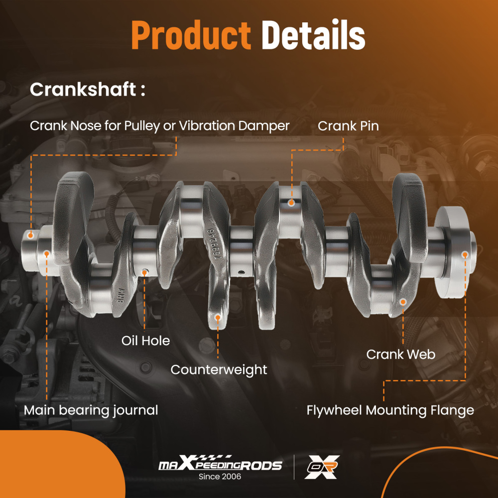 Albero MotoreBiellesCuscinetti N20B20A compatibile per BMW 3er 5er 2.0T 11217640165