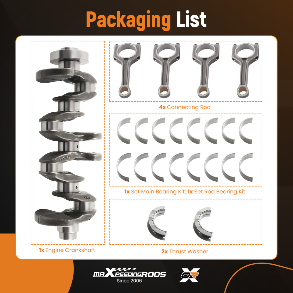 N20 Engine VilebrequinConRodsBearings compatible pour BMW 11217640165 N20B20A 2.0L