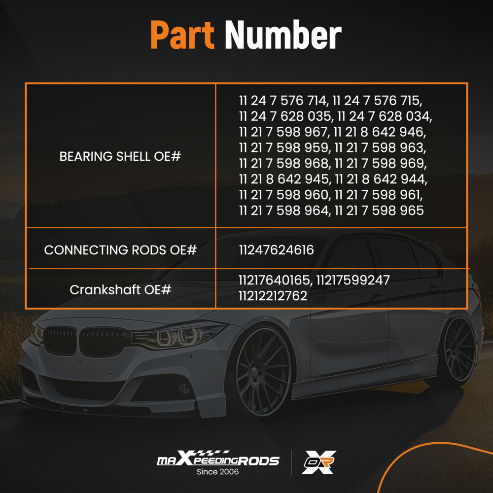 Albero MotoreBiellesCuscinetti N20B20A compatibile per BMW 3er 5er 2.0T 11217640165