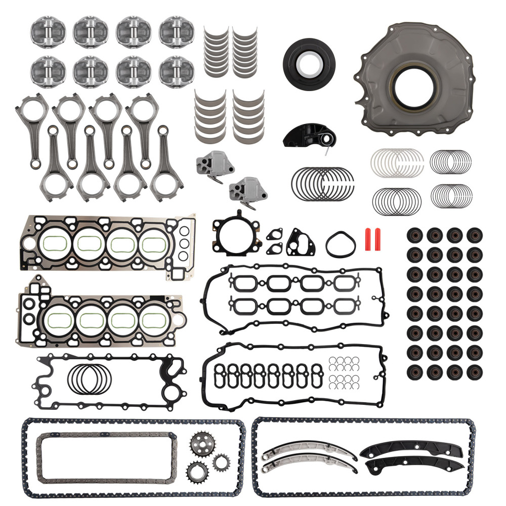 AJ133 5.0L Engine Piston Gasket Set w/ RodsTiming Kit compatible for Jaguar Ranger compatible for Rover