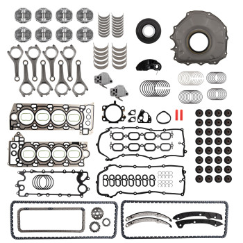 AJ133 5.0L Engine Piston Gasket Set w/ RodsTiming Kit compatible for Jaguar Ranger compatible for Rover