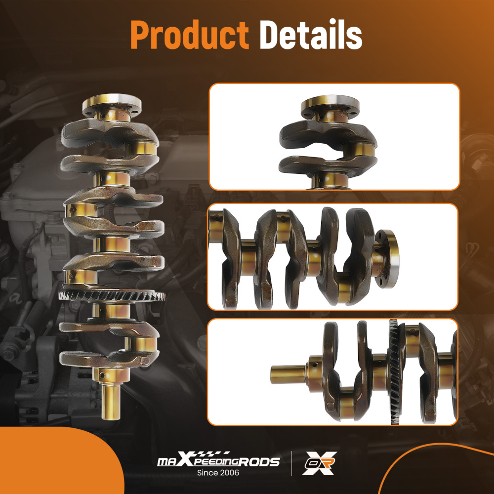 2.4L CrankshaftConnecting RodsMain Rod Bearings compatible for Toyota Scion 2AZ-FE