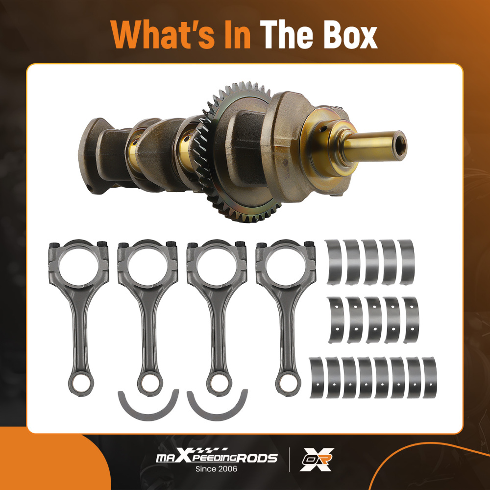 2.4L CrankshaftConnecting RodsMain Rod Bearings compatible for Toyota Scion 2AZ-FE