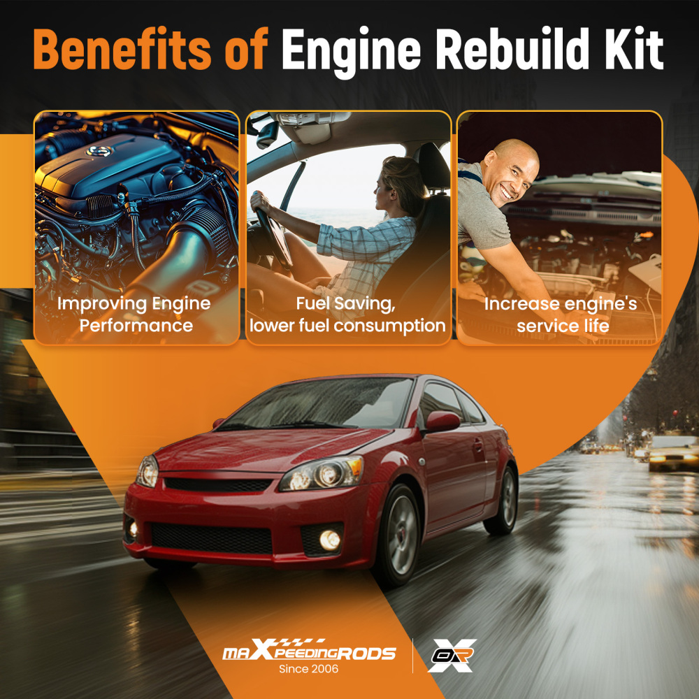 2.4L CrankshaftConnecting RodsMain Rod Bearings compatible for Toyota Scion 2AZ-FE