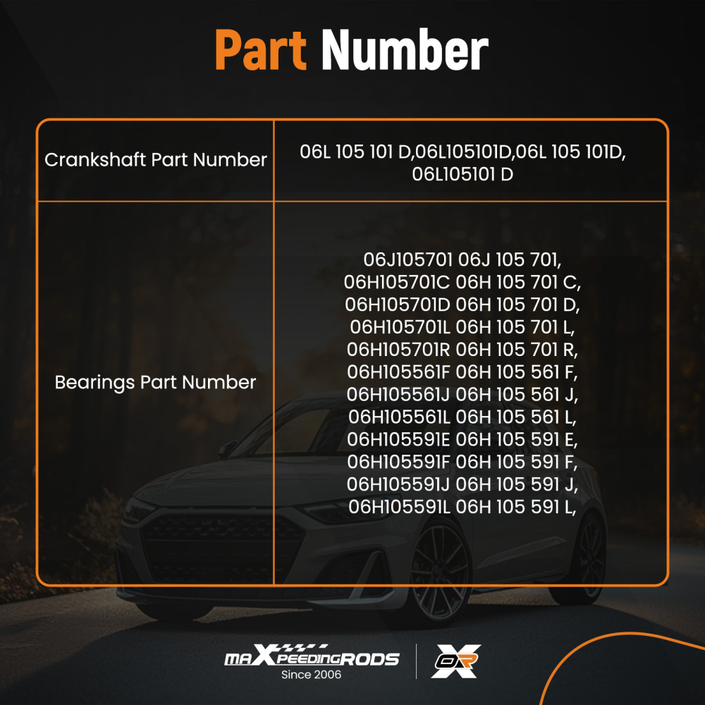 Albero Motore compatibile per VW Audi A4 B8 B9 A5 Q5 2.0 TFSI 2013-2022 06L105101D Crank
