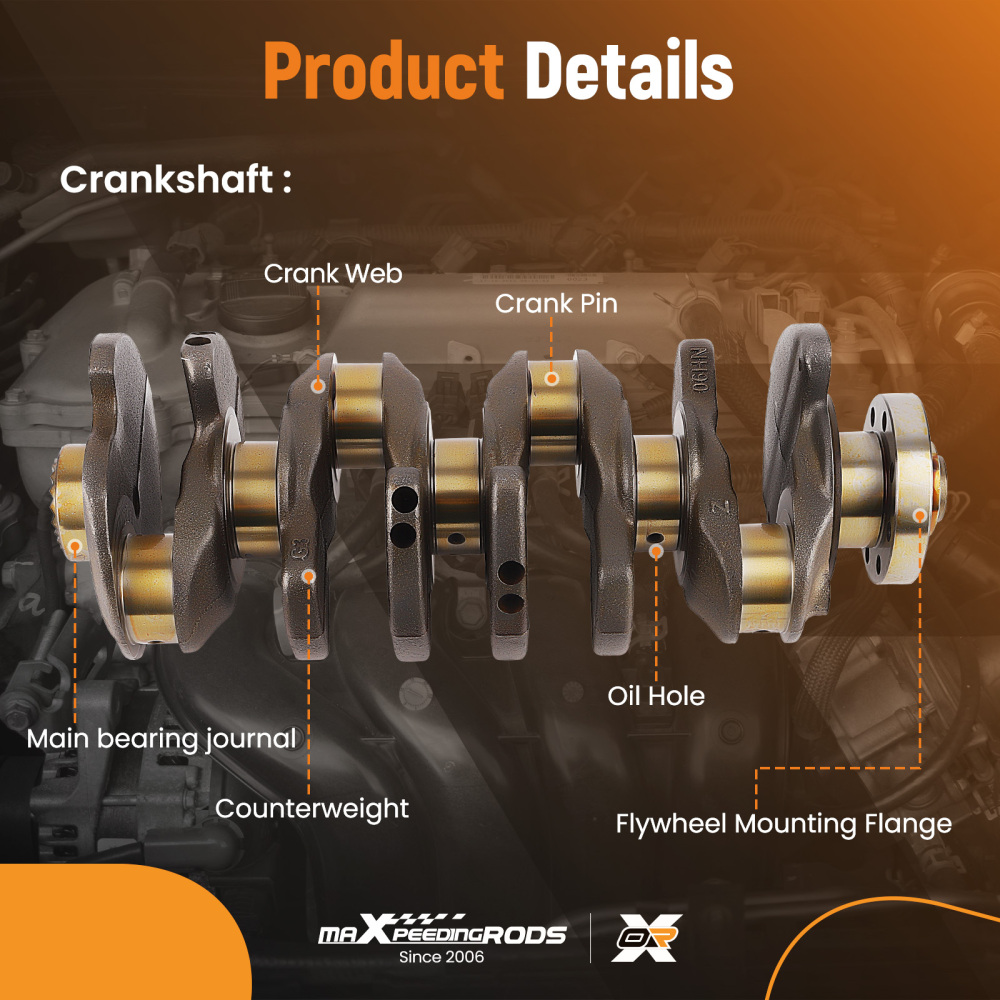 Albero Motore compatibile per VW Audi A4 B8 B9 A5 Q5 2.0 TFSI 2013-2022 06L105101D Crank