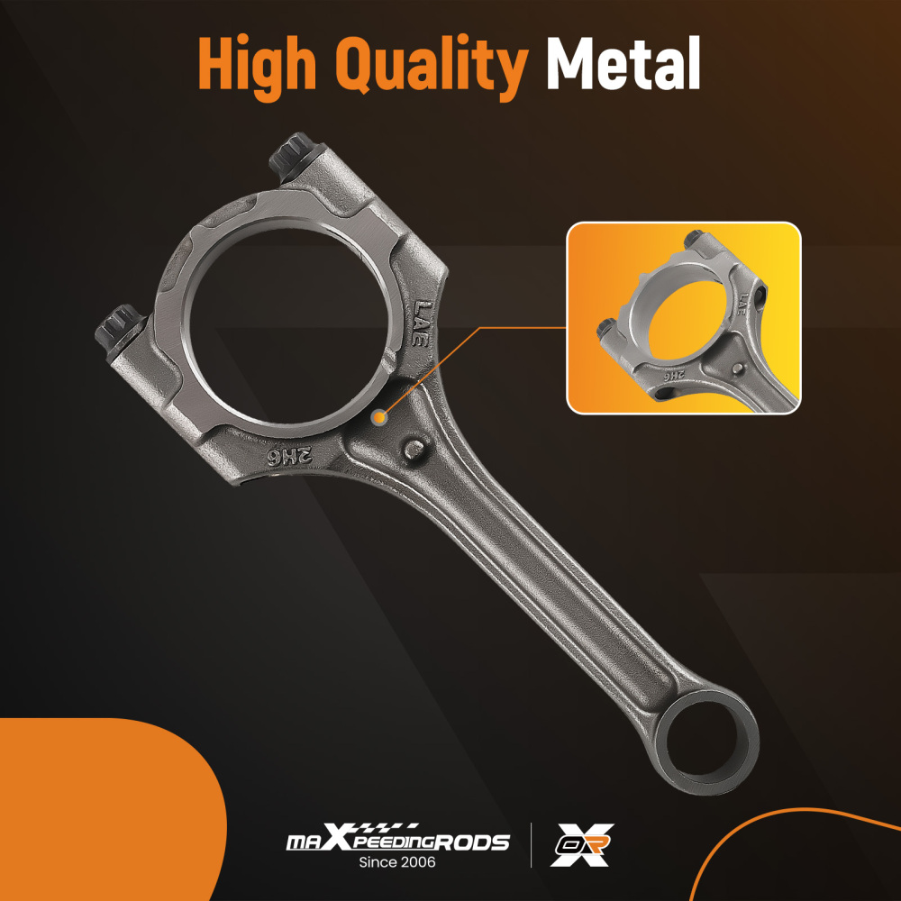 CrankshaftRodsPiston Ring Set For G4FD 1.6L compatible for Hyundai Accent compatible for Kia Soul 12-16