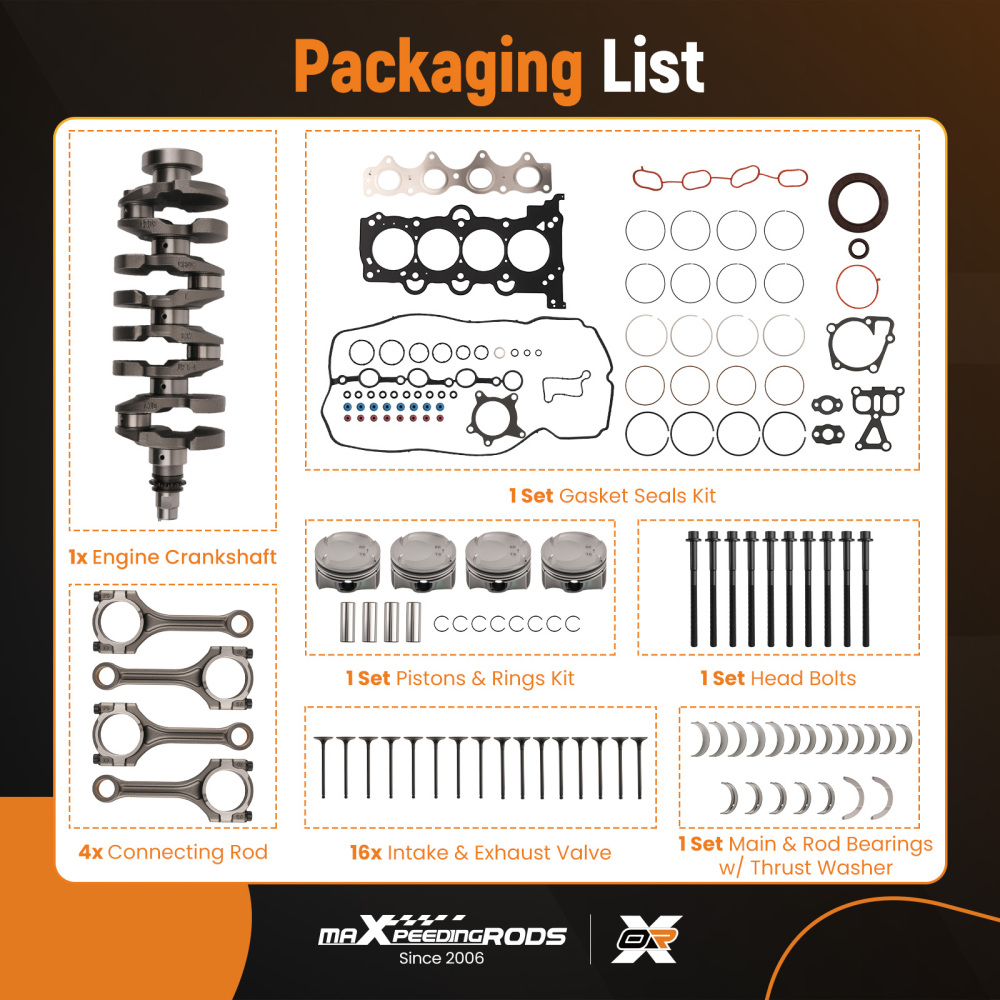 Engine Rebuild Kit compatible for Hyundai Kia G4FJ 1.6L Turbo 2011-2022 23110-2B710