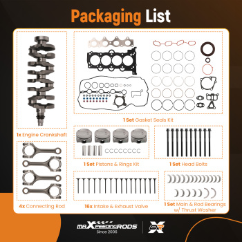 Engine Rebuild Kit compatible for Hyundai Kia G4FJ 1.6L Turbo 2011-2022 23110-2B710