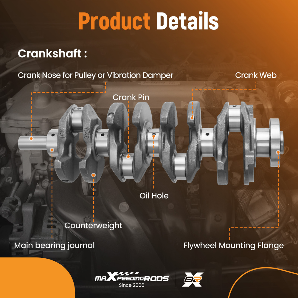 G4KF 2.0T Engine Overhaul Rebuild Kit w/ Crankshaft Rods Timing compatible for Hyundai KIA