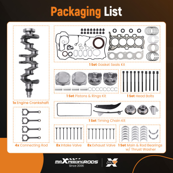 G4NB 1.8L Engine Rebuild Kit - For 2010-2015 compatible for Hyundai Elantra 2013-2016 compatible for Kia Forte