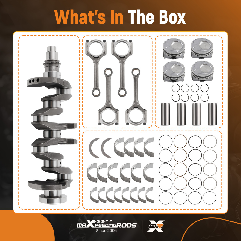 G4NC Engine Crankshaft Conrod Pistons Bearing Kit compatible for Hyundai KIA Soul 2.0L