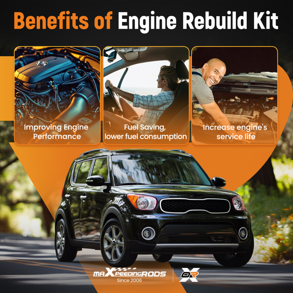 G4NC Engine Crankshaft Conrod Pistons Bearing Kit compatible for Hyundai KIA Soul 2.0L