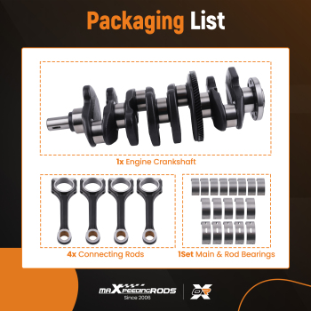 Engine Crankshaft4X Con RodsBearings Set Compatible For M274 Mercedes-Benz 2.0L