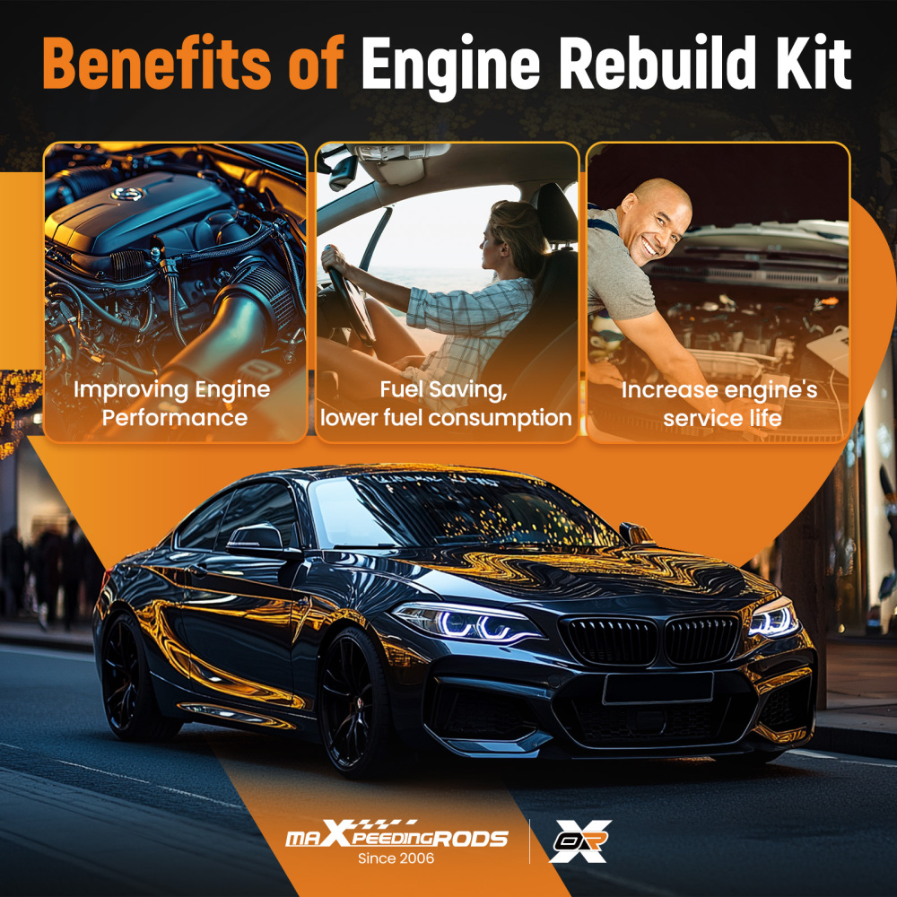 N20 2.0 Engine Overhaul Rebuild Kit Crankshaft/Conrods/Piston Kit/Gasket compatible for BMW