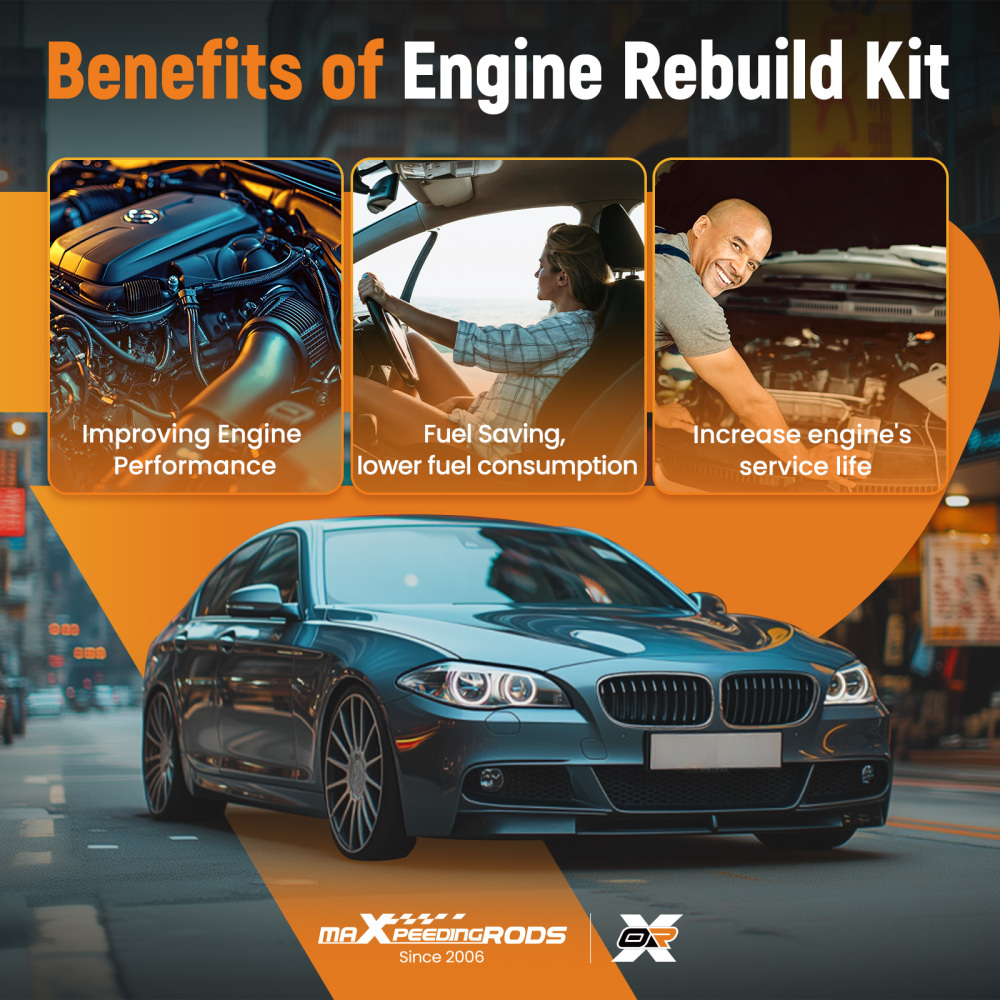 N55 3.0L Engine Rebuild Pistons Gasket Bearings Kit w/ CrankshaftRod compatible for BMW