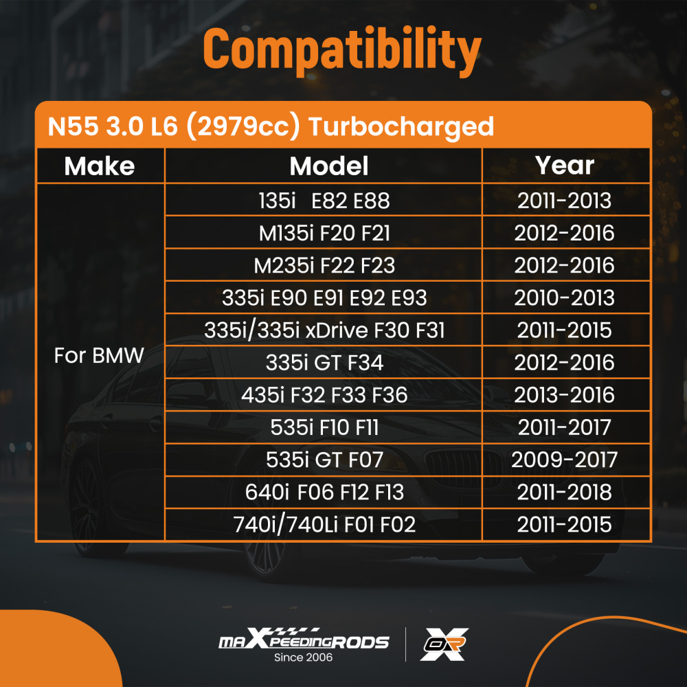 N55 3.0L Engine Rebuild Pistons Gasket Bearings Kit w/ CrankshaftRod compatible for BMW
