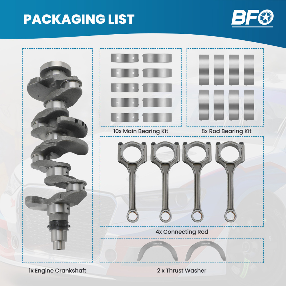 Engine Crankshaft Con Rods w/ Bearing Kit For 12–19 compatible for Hyundai Sonata compatible for KIA Soul 2.0