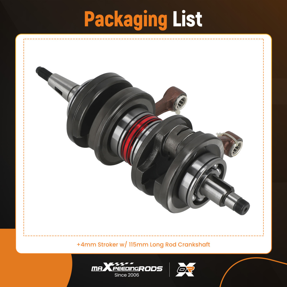 Crankshaft +4mm Stroker 115mm Rod compatible for Yamaha Banshee YFZ350 1987-2006 Direct Fit