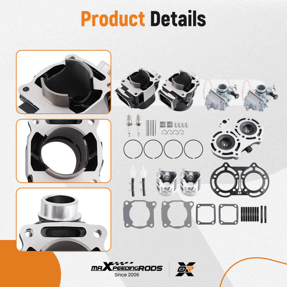 Carburetor Cylinder Piston Gasket Kit compatible for Yamaha Banshee 350 1987- 2006 Engine