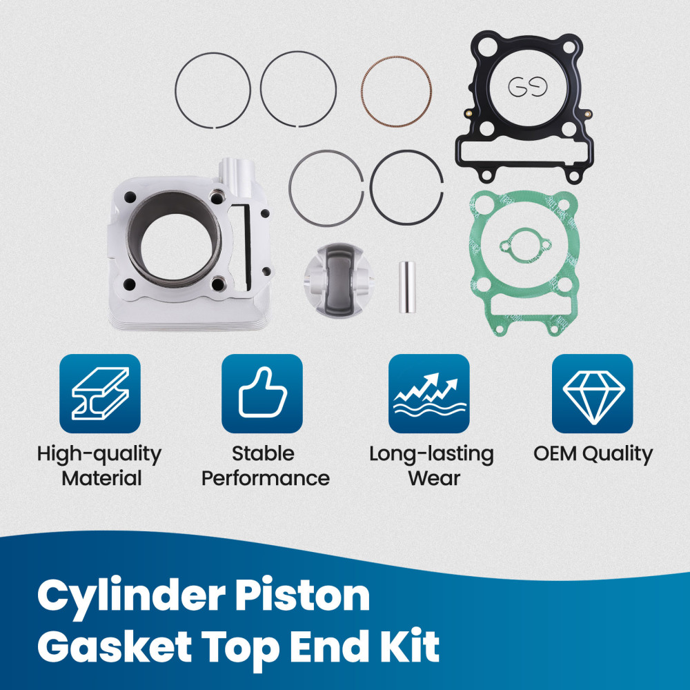 Cylinder w/ New PistonTop End Kit compatible for Yamaha YFM 250 Raptor YFM250R 08-13