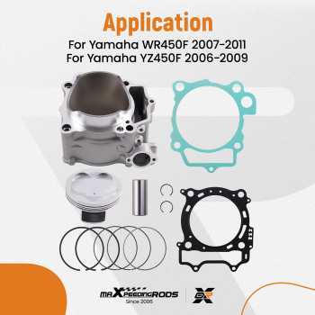 95mm Bore Cylinder Kit compatible for Yamaha YZ450F WR450F 2006-2011 5TJ-11631-00