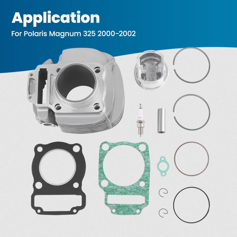 78.5mm Cylinder Jug Top End Piston Gaskets Kit compatible for Polaris Magnum 325 2000-2002