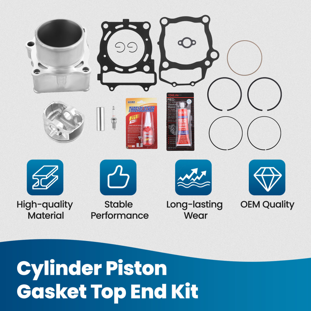 Cylinder Piston Gasket Kit compatible for Polaris Sportsman 550 XP X2 3090202 3090092