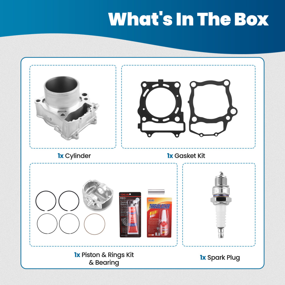 Cylinder Piston Gasket Kit compatible for Polaris Sportsman 550 XP X2 3090202 3090092