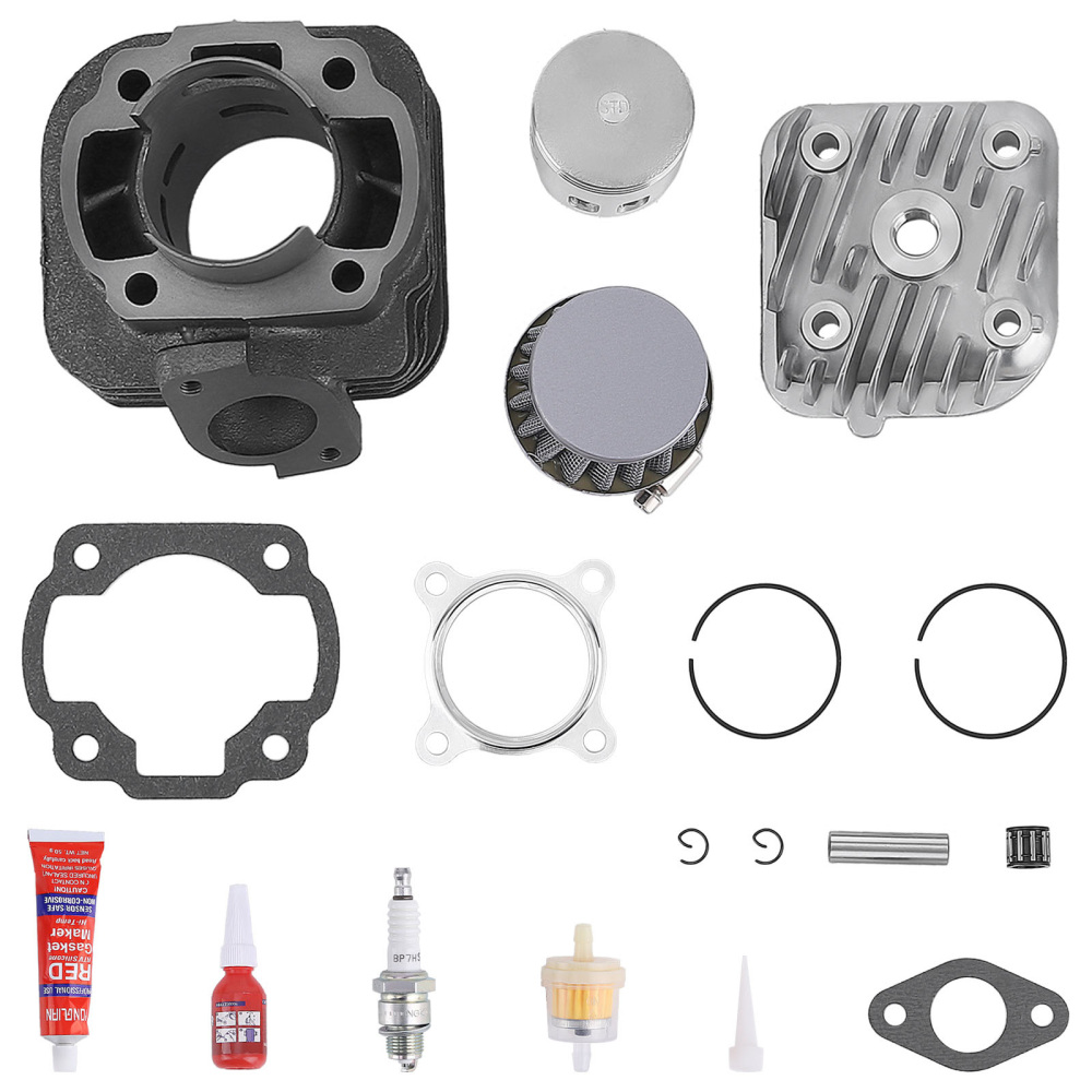 70cc Big Bore Cylinder Head Piston Rebuild Kit For 02-11 compatible for Yamaha YW50 Zuma 50