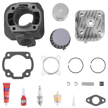 70cc Big Bore Cylinder Head Piston Rebuild Kit For 02-11 compatible for Yamaha YW50 Zuma 50