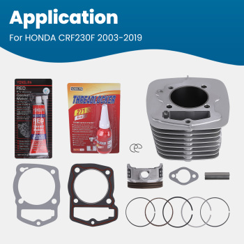 Cylinder Piston Gasket Top End Kit for 2003-2019 compatible for Honda CRF230F CRF230L CRF230M