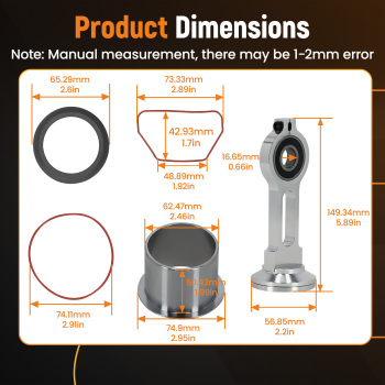 Compressor Piston Kit Connecting Rod Kit w/Piston Bearing KK-4835 KK-5081 A02743