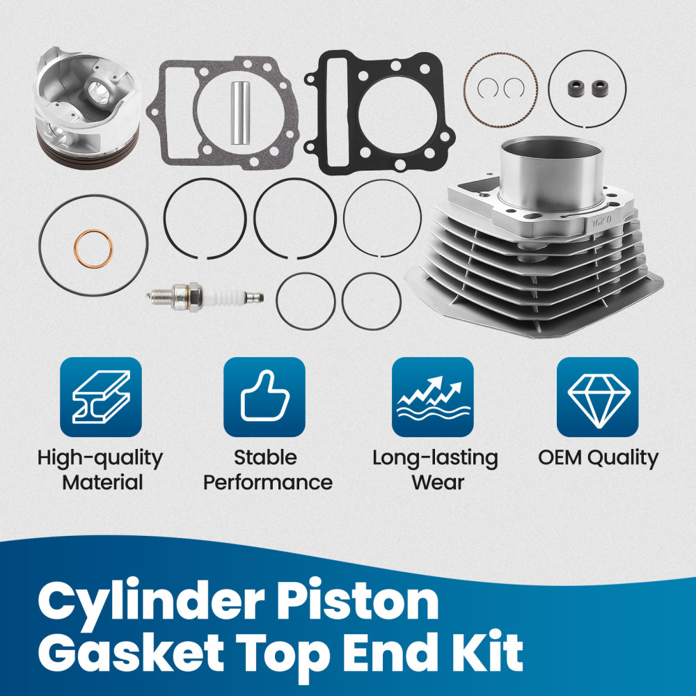 Cylinder Piston Head Gasket Top End Kit compatible for Kawasaki Bayou 300 2x4 4X4 1989-2005