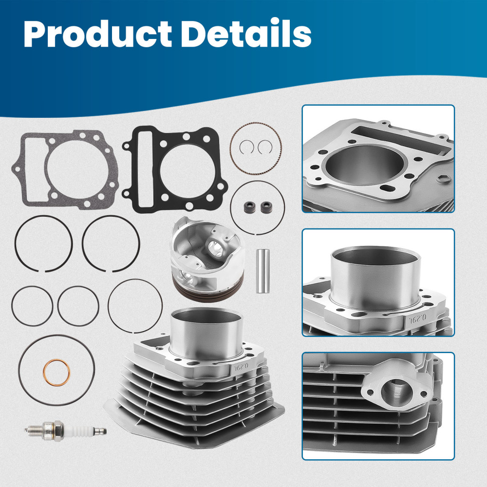 Cylinder Piston Head Gasket Top End Kit compatible for Kawasaki Bayou 300 2x4 4X4 1989-2005