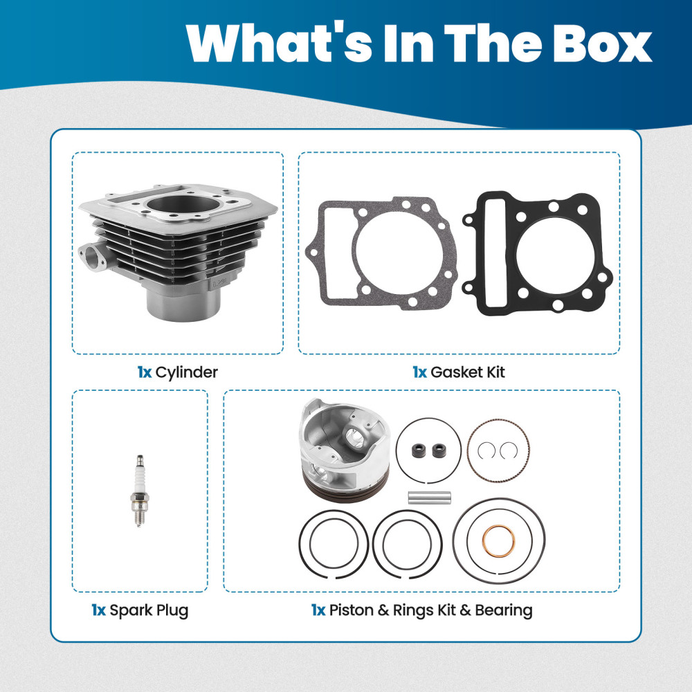 Cylinder Piston Head Gasket Top End Kit compatible for Kawasaki Bayou 300 2x4 4X4 1989-2005