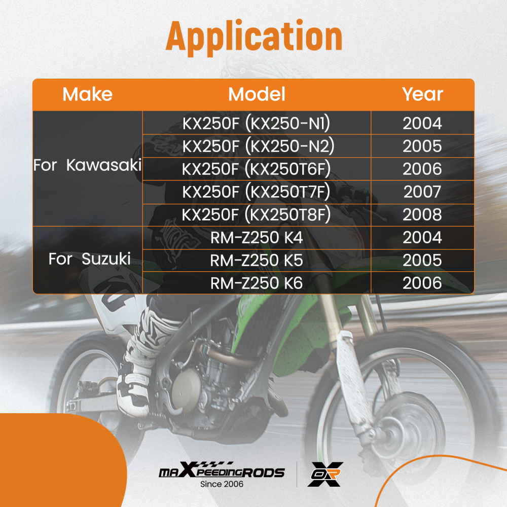 77mm Cylinder Jug Piston Gasket Kit compatible for Kawasaki KX 250 F KX250F 2004-2008