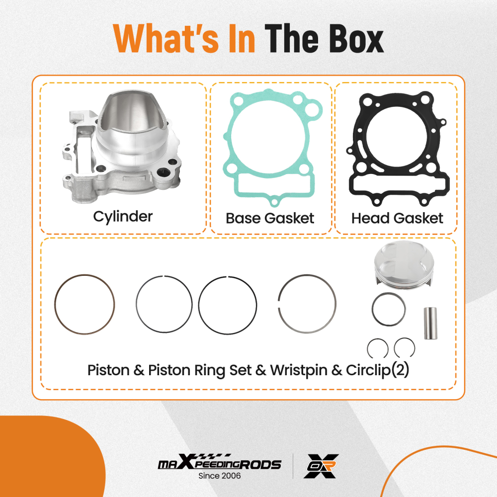 77mm Cylinder Jug Piston Gasket Kit compatible for Kawasaki KX 250 F KX250F 2004-2008