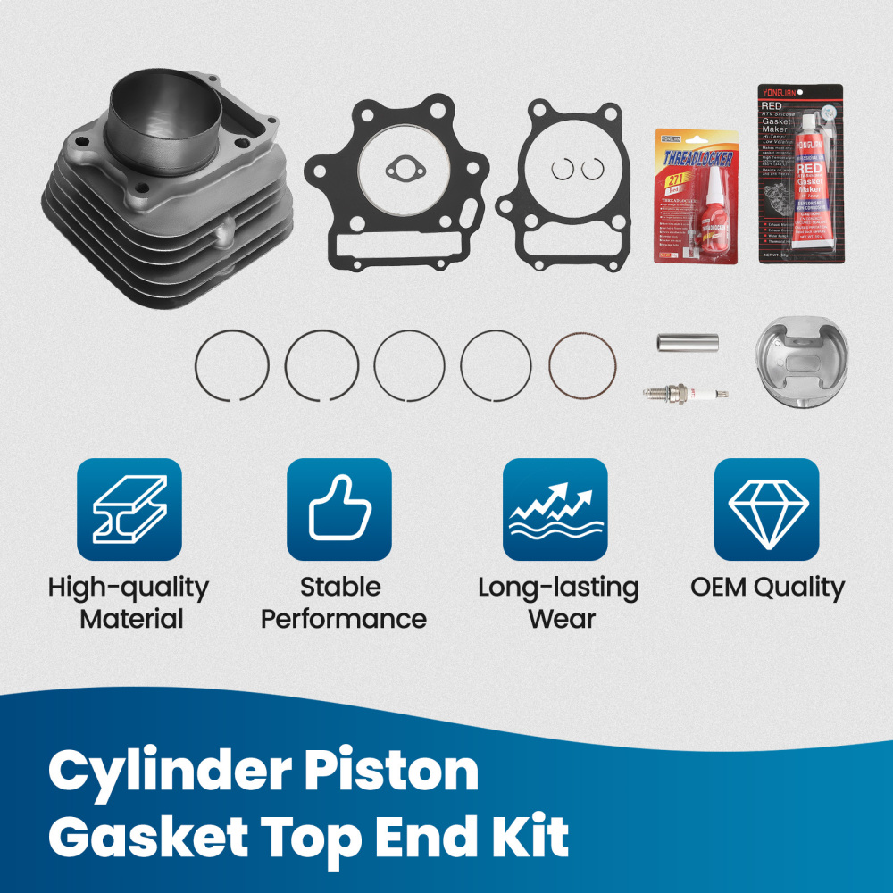 Cylinder Piston Top End Rebuild Kit compatible for Honda Sportrax 300 TRX300EX 2X4 93-08