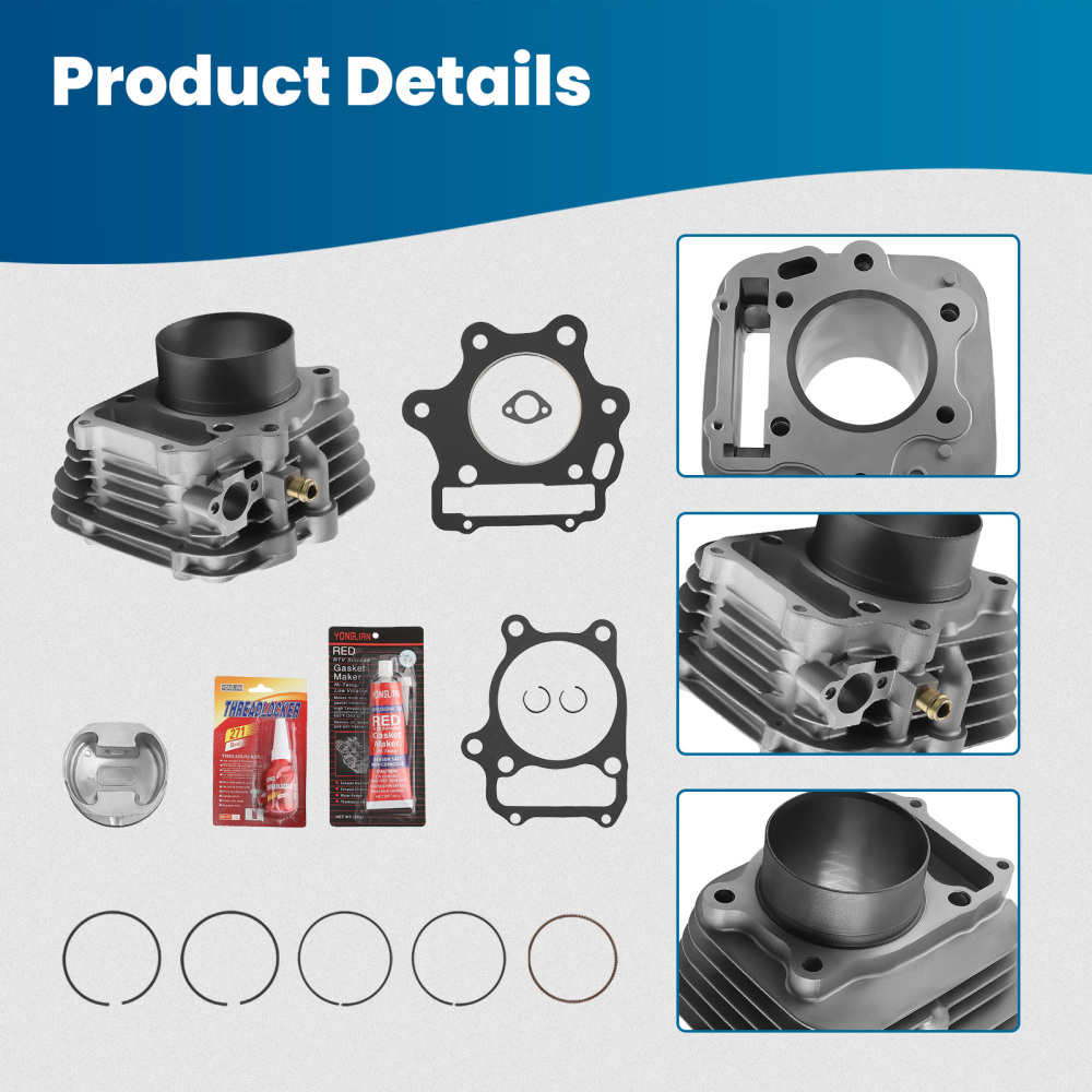 Cylinder Piston Top End Rebuild Kit compatible for Honda Sportrax 300 TRX300EX 2X4 93-08