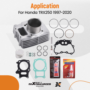 CYLINDER PISTON GASKET TOP END KIT compatible for Honda TRX250 EX RECON TE compatible for TM 97-20 68.5mm