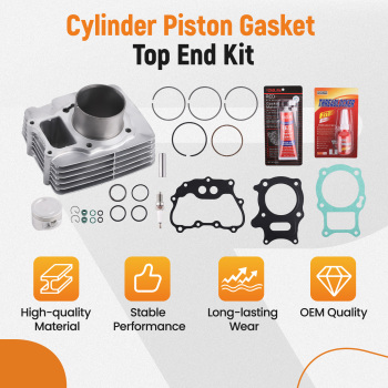 Cylinder Piston Gasket Top End Kit compatible for Honda Trx250 E Ex Recon Te compatible for Tm 02-22 68.5