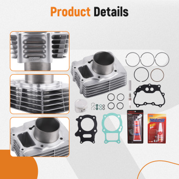 Cylinder Piston Gasket Top End Kit compatible for Honda Trx250 E Ex Recon Te compatible for Tm 02-22 68.5