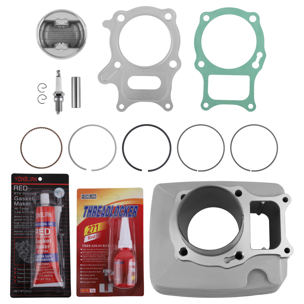 Cylinder Jug Piston Top End Kit compatible for Honda TRX250EX 250X Recon 250 72mm Big Bore