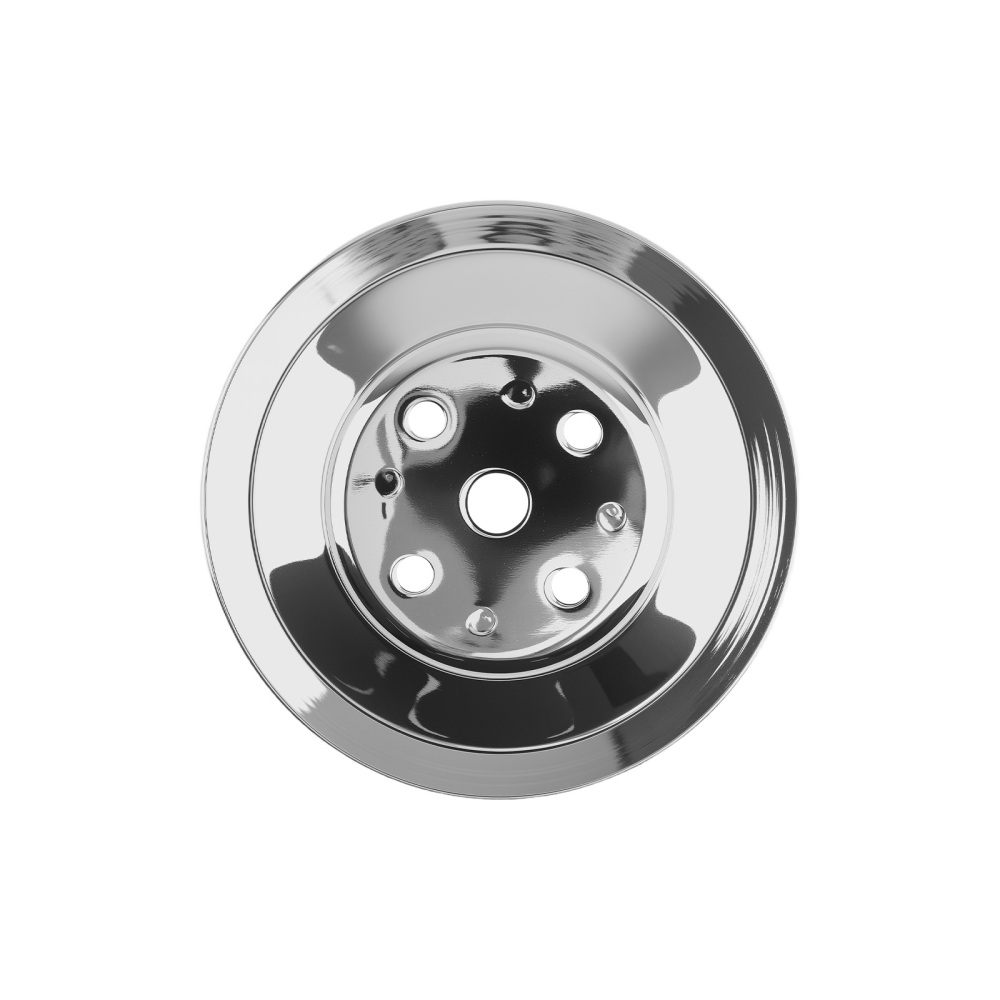 3pc Chrome Pulley Kit compatible for Chevy Big Block 396 427 454 Crankshaft Water Pump