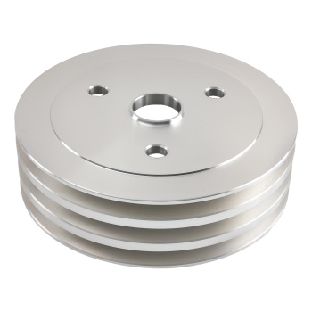 Aluminum Crankshaft Pulley for Small Block compatible for Chevy 283-350 Triple Groove Kit