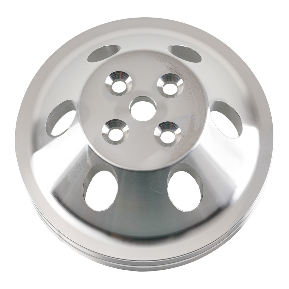 Aluminum Crankshaft Pulley for Small Block compatible for Chevy 283-350 Triple Groove Kit