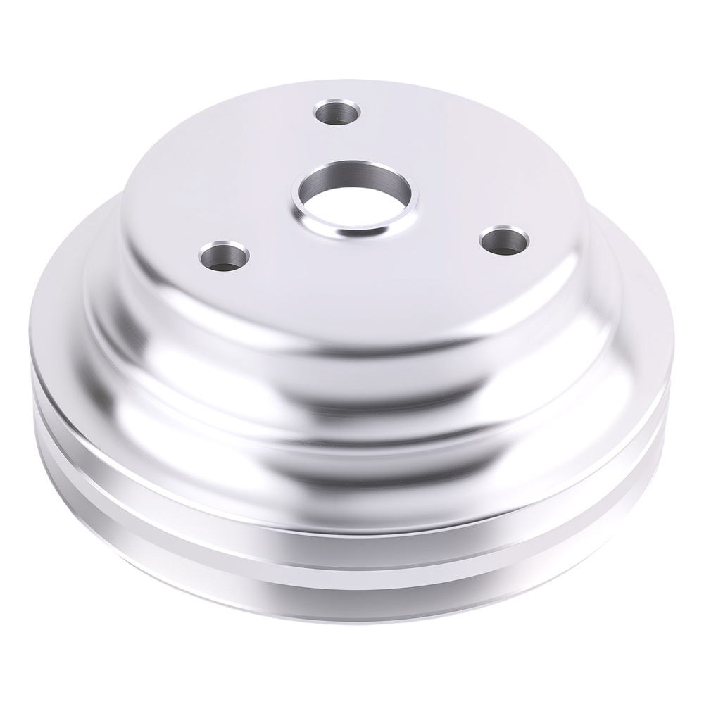 Long Water Pump Pulley Kit compatible for Chevy SBC 262 265 267 283 302 305 307 327 350