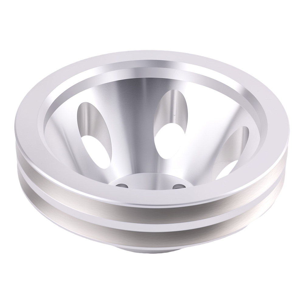 Long Water Pump Pulley Kit compatible for Chevy SBC 262 265 267 283 302 305 307 327 350