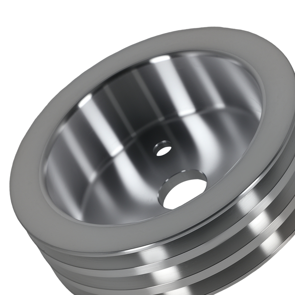 Aluminum Triple 3 Groove Crankshaft Crank Pulley SWP compatible for Chevy 396 BBC SWP
